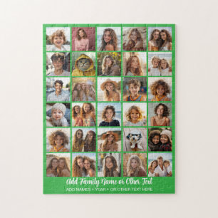 Puzzle Collage photo moderne minimal vert 30