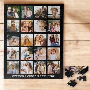 Puzzle Collage photo noir simple 20 photo personnalisée
