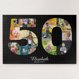 Puzzle Collage photo personnalisé 50e anniversaire 14 ima