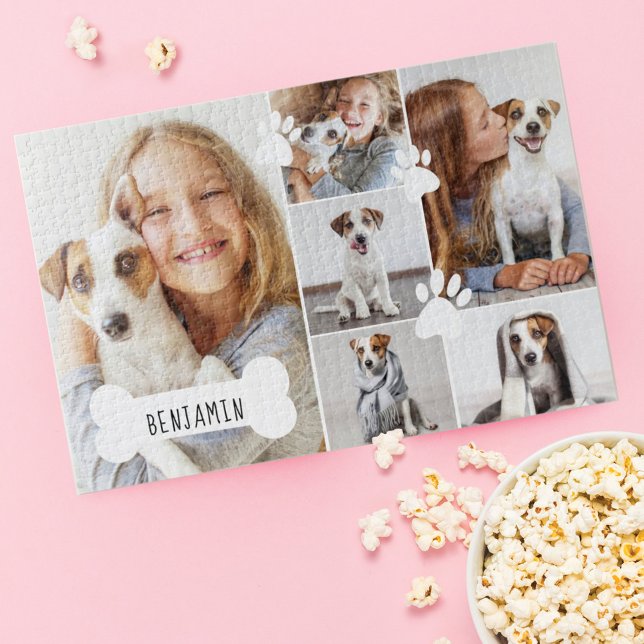 Puzzle Collage photo personnalisé de chien animal de comp (Créateur téléchargé)