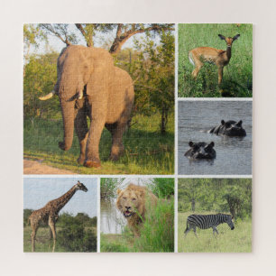 Puzzle collage safari africain