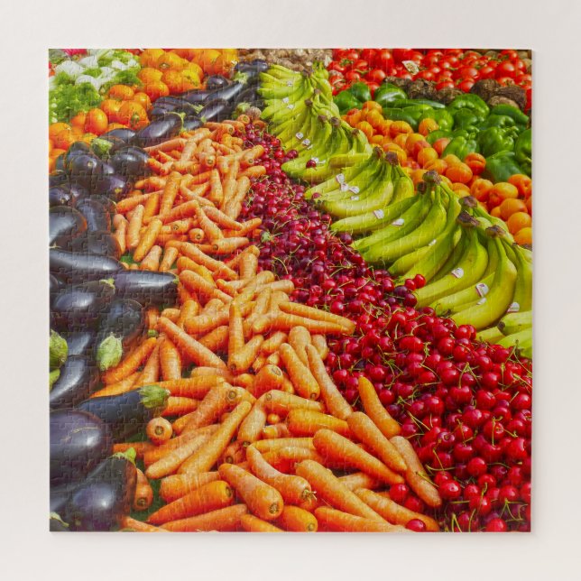 Puzzle Collection de fruits et légumes (Vertical)