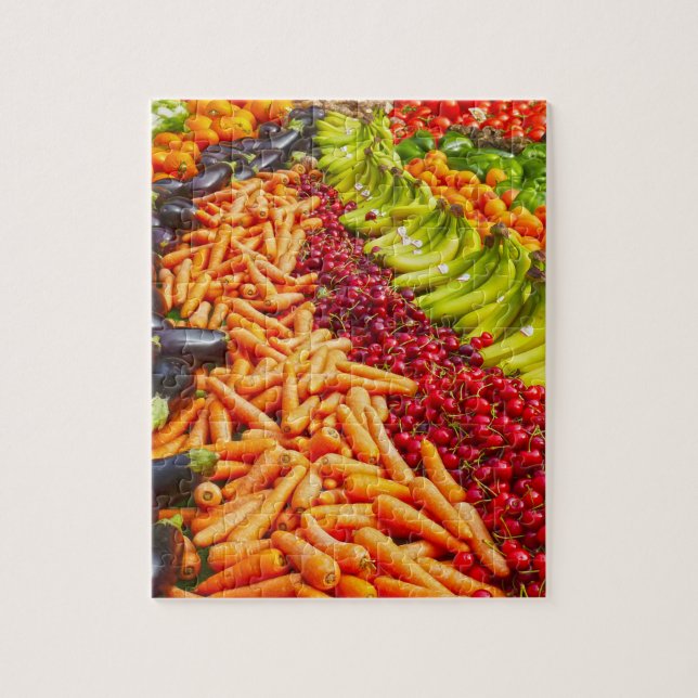 Puzzle Collection de fruits et légumes (Vertical)