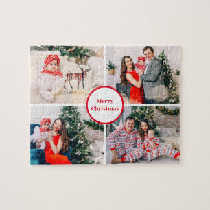 Puzzle Collection photo familiale 4 personnalisées Joyeux