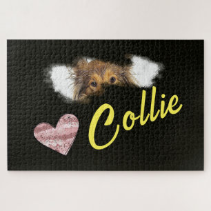 Puzzle Collie Eyes Solid Color 1000 pièce