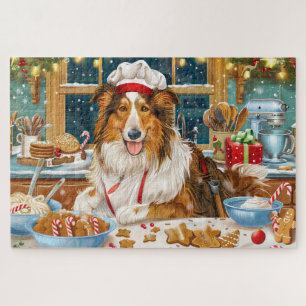 Puzzle Collie Vacances de Noël : Pâtisserie festive de No
