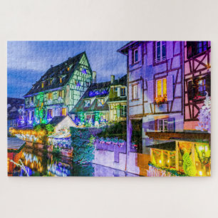 Puzzle Colmar scenery with Christmas decoration