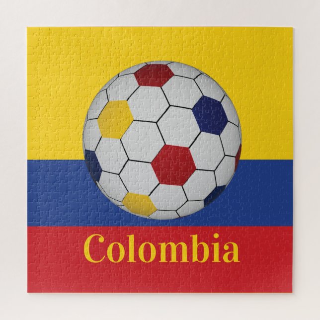 Puzzle Colombia Soccer Poster (Vertical)