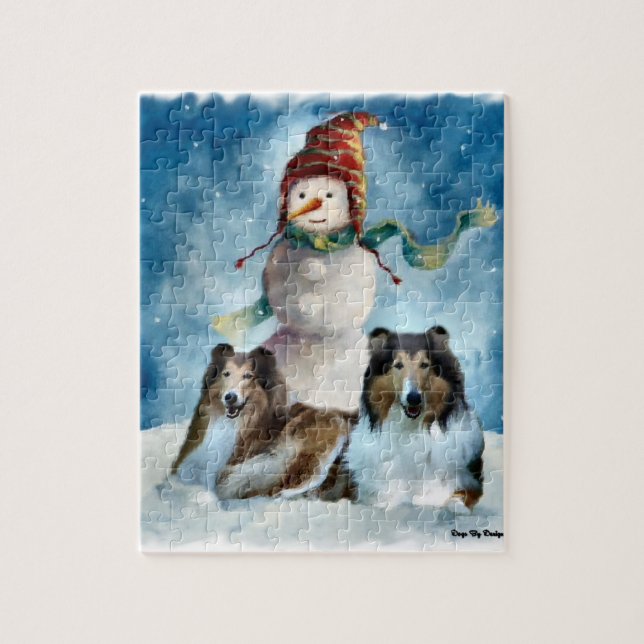 Puzzle Colons rudes avec Noël Snowman (Vertical)