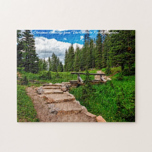 Puzzle Colorado Rocheuses. voeux de Noël (Horizontal)