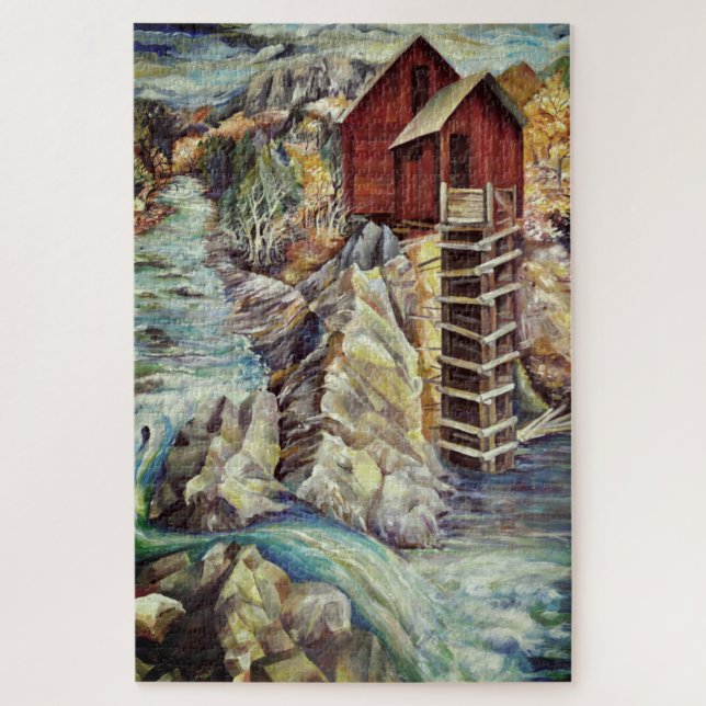 Puzzle Colorado Rocky Mountains River Crystal Mill (Vertical)