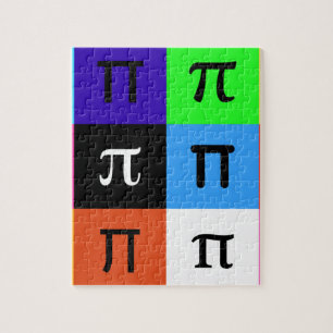 Puzzle colorblock happy pi day