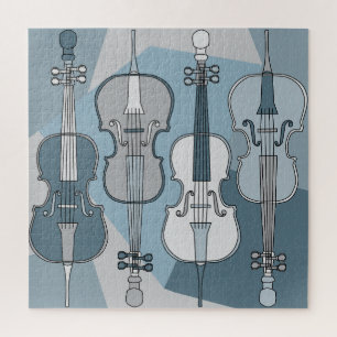 Puzzle Coloré Cellos Motif Blues