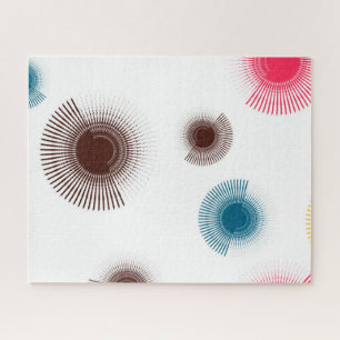 Puzzle Coloré, cool, tendance, cercles de pinceaux urbain