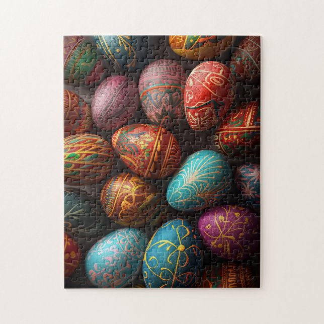 Puzzle Coloré pysanky ukrainien oeufs de Pâques (Vertical)