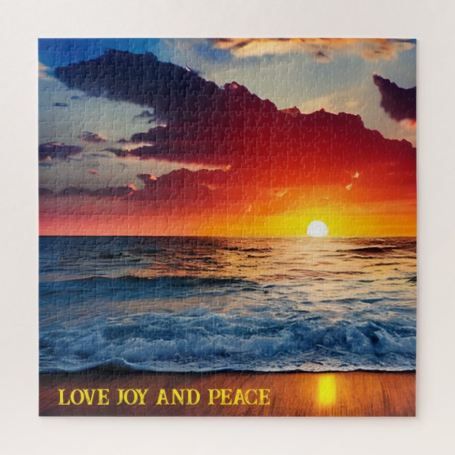Puzzle coloré Watercolor Beach Sunset (Vertical)