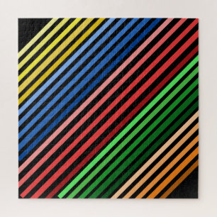 Puzzle - Colored Lines on Black