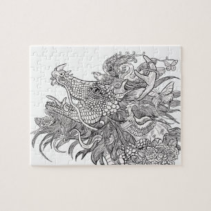 Puzzle Colorez votre propre enchantement Dragon