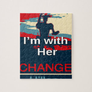 Puzzle Colorful 2016 Je suis avec son vote pour Hillary U