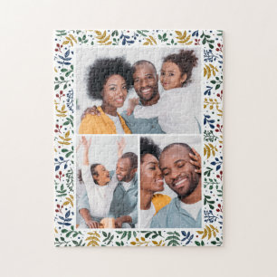 Puzzle Colorful Botanical Three Photo Collage
