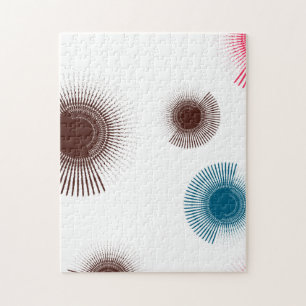 Puzzle Colorful, cool, trend urban brush strokes circles