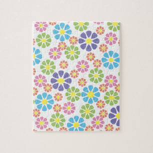 Puzzle Colorful floral art pattern design