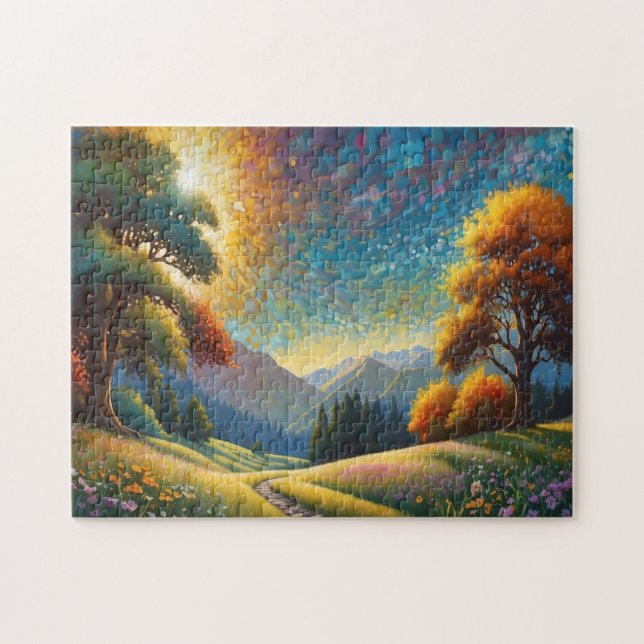 Puzzle Colorful Meadow Flowers Art (Horizontal)