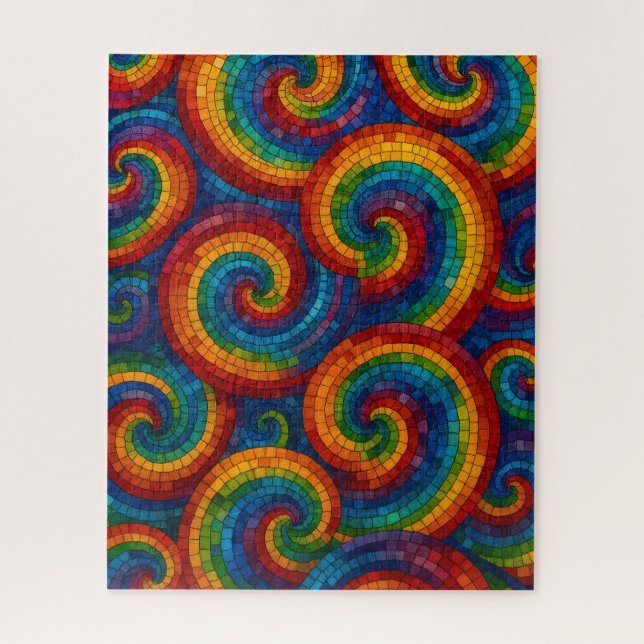 Puzzle Colorful Mosaic Swirls (Vertical)