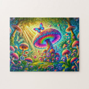 Puzzle Colorful Mushroom World Psychedelic Fantasy
