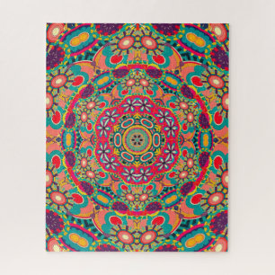 Puzzle Colorful ornate Kaleidoscope Mandala Pattern