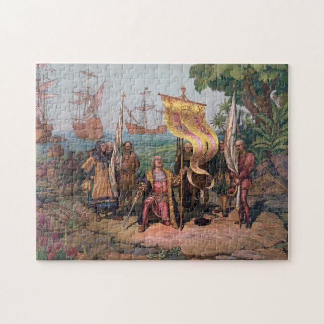 Puzzle Columbus Landing in America Painting (1892) (Horizontal)
