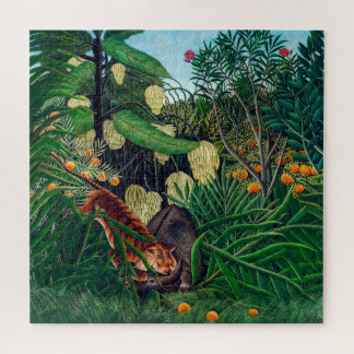 Puzzle Combat entre un Tigre et un Buffle | H Rousseau |