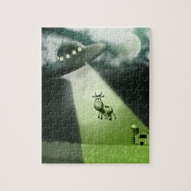 Puzzle comique UFO Enduction de vache (Vertical)