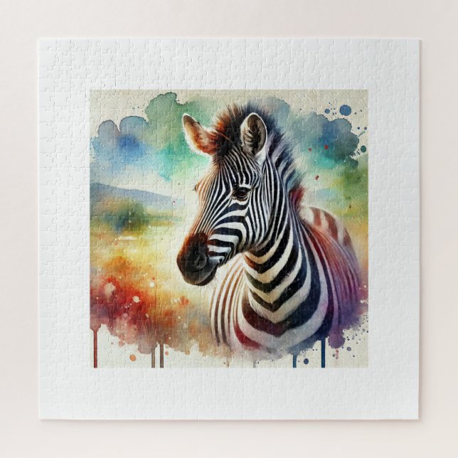 Puzzle Common Zebra 210824AREF110 - Watercolor (Vertical)