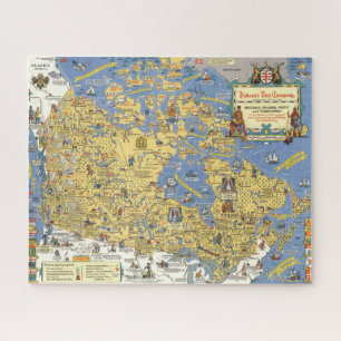 Puzzle Compagnie de la Baie d'Hudson - Carte du Canada