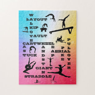 Puzzle Compétences en gymnastique Mots-croisés Étoiles ar