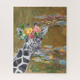 Puzzle Compilation Monet Lily Pond et Giraffe