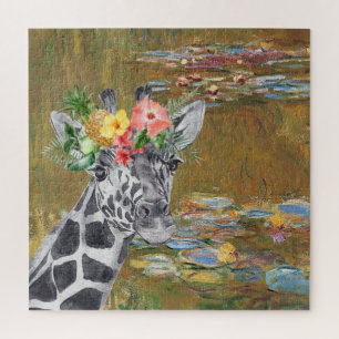 Puzzle Compilation Monet Lily Pond et Giraffe