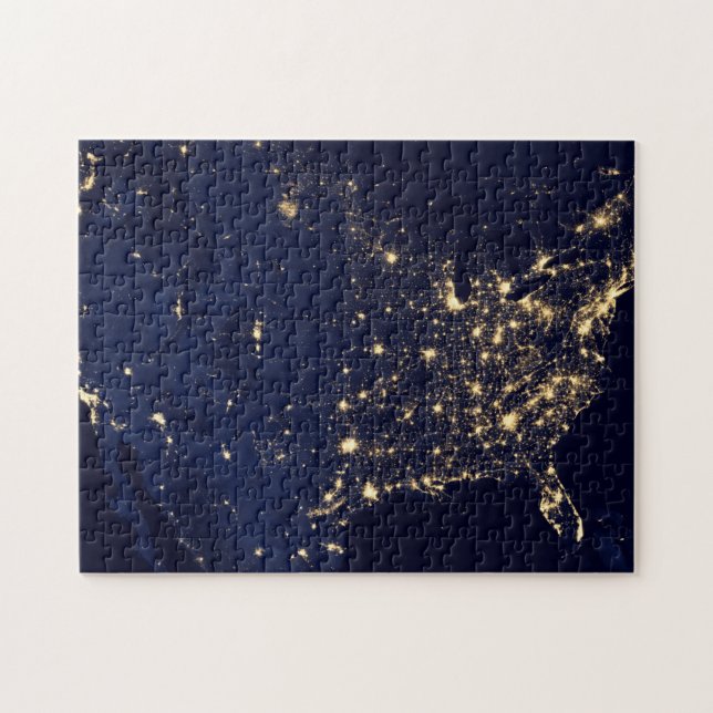 Puzzle Composite Infrarouge Par Satellite De La NASA Des  (Horizontal)