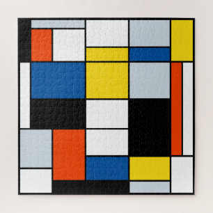Puzzle Composition A de Piet Mondrian - Art Moderne Abstr