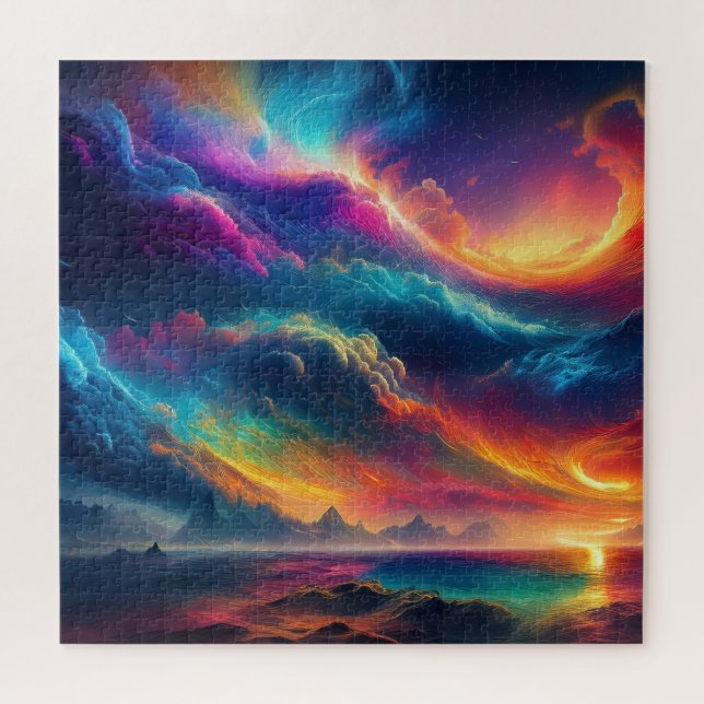 Puzzle Composition Abstraite d'une Tempête de Couleur Par (Horizontal)
