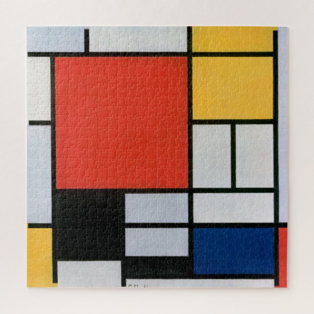 Puzzle Composition Abstraite vintage par Piet Mondrian (Vertical)
