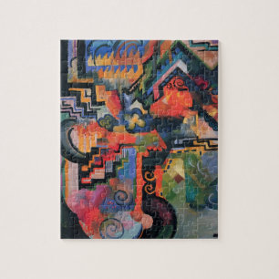 Puzzle Composition colorée par August Macke, Art ancien