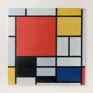 Puzzle Composition Rouge, Jaune, Bleu, Noir, Mondrique