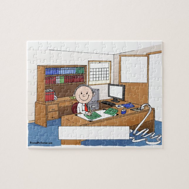 Puzzle Comptable, mâle - cadeau personnalisé de bande (Horizontal)
