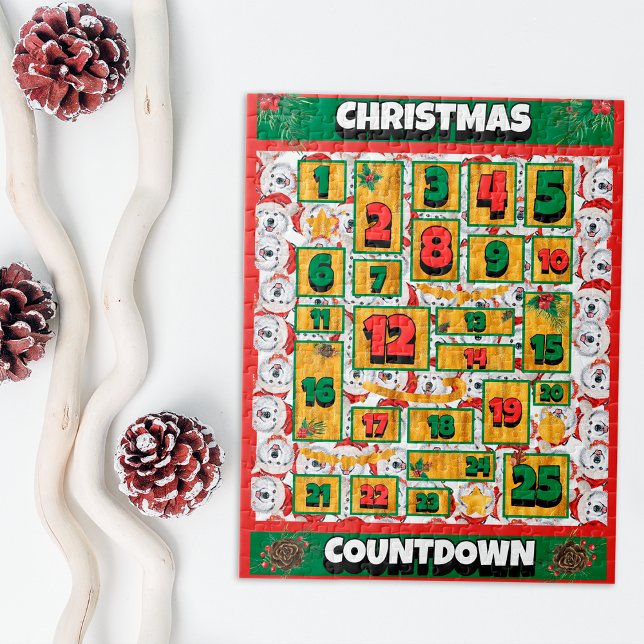 Puzzle Compte à rebours de chien de l'Alaska Calendrier d (Créateur téléchargé)