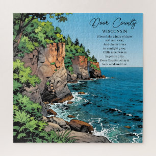 Puzzle Comté de Door, illustration et poème du Wisconsin