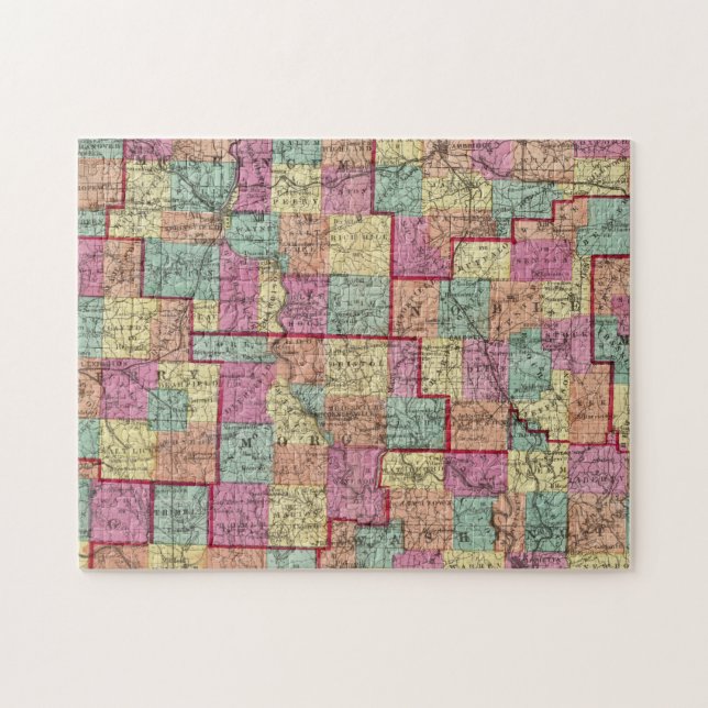 Puzzle Comtés de l'Ohio (Horizontal)