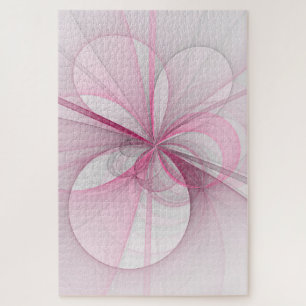 Puzzle Conception Abstraite de fractal rose pâle moderne