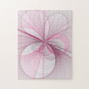Puzzle Conception Abstraite de fractal rose pâle moderne